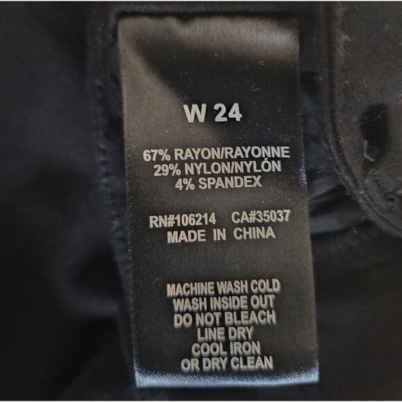 Joe's Jeans Women's Black Mid Rise Stretch 5 Pocket Skinny Jeggings Size 24 - Picture 7 of 8